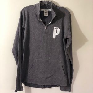 PINK 1/4 zip sweatshirt